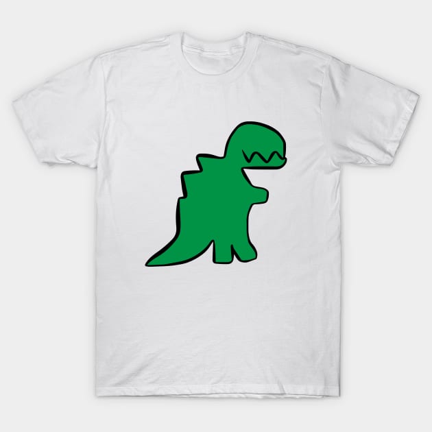 Dinosaur Friend - Green T Rex T-Shirt by sallycummingsdesigns